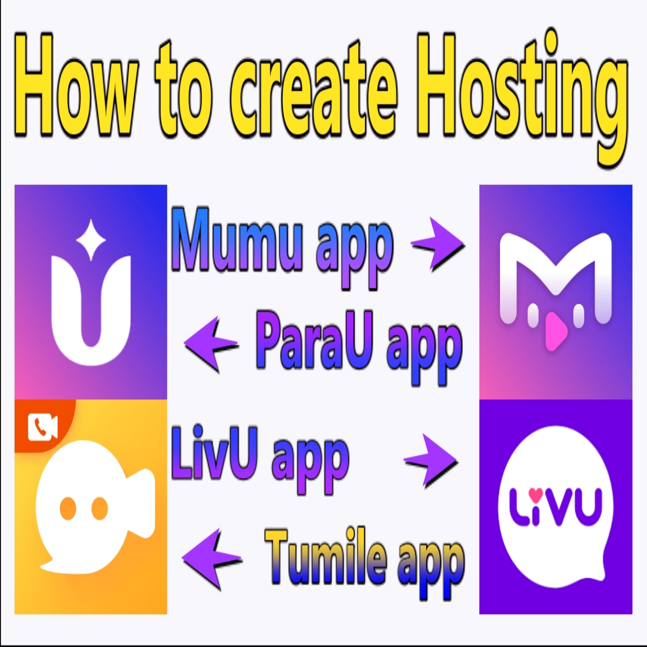 How to create hosting in tumile app